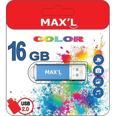 Maxell - MAXL85403 - Bleu - 16 GB - USB flash drive - Publicité Maxell - MAXL85403 - Bleu - 16 GB - USB flash drive - Publicité