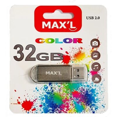 Maxell MAXL85404 32 Go USB 2.0 Gris - Clé USB Maxell MAXL85404 32 Go USB 2.0 Gris - Clé USB
