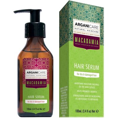 Arganicare Sérum Macadamia - Huile et Siero pour Cheveux Secs/Déchirés Arganicare Sérum Macadamia - Huile et Siero pour Cheveux Secs/Déchirés