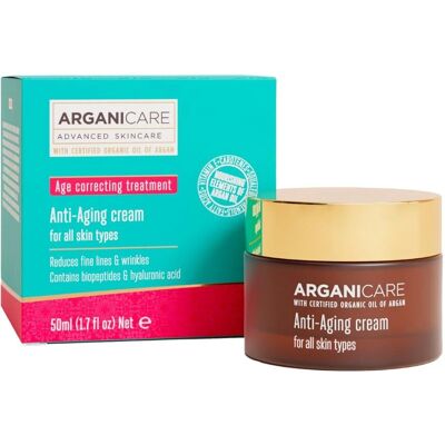 Crema Anti-Aging Arganicare - Idratante per Tutti i Tipi di Pelle - 50ml Crema Anti-Aging Arganicare - Idratante per Tutti i Tipi di Pelle - 50ml