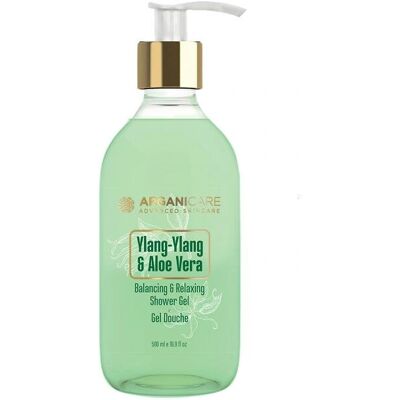 Arganicare - Aloe Vera & Ylang Ylang - Équilibrant - Relaxant - Gel douche - Publicité Arganicare - Aloe Vera & Ylang Ylang - Équilibrant - Relaxant - Gel douche - Publicité