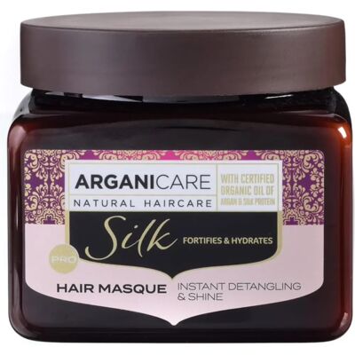 Arganicare Masque Fortifiant à la Protéine de Soie - Masque capillaire - Publicité Arganicare Masque Fortifiant à la Protéine de Soie - Masque capillaire - Publicité