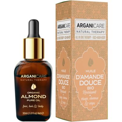 Arganicare Olio di Mandorle Dolci - 30ml - Olio e siero per capelli e pelle Arganicare Olio di Mandorle Dolci - 30ml - Olio e siero per capelli e pelle