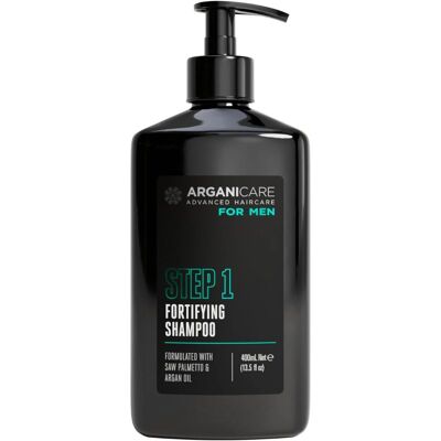 Shampoing fortifiant pour hommes - Étape 1 - Shampooing - Publicité Shampoing fortifiant pour hommes - Étape 1 - Shampooing - Publicité