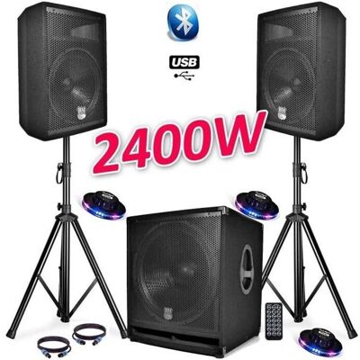BM Sonic BMS1812 - Sub 18" - 12" Hauts - USB/Bluetooth système PA - Publicité BM Sonic BMS1812 - Sub 18" - 12" Hauts - USB/Bluetooth système PA - Publicité