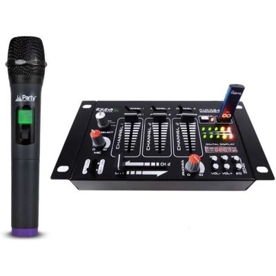 IBIZA SOUND - DJ21 - 4 voies USB - Micro sans fil Mixer - Publicité IBIZA SOUND - DJ21 - 4 voies USB - Micro sans fil Mixer - Publicité