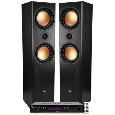 Evidence Acoustics EA-800-PG - 3 voies Bass Reflex - finition cuivre - enceintes - Publicité Evidence Acoustics EA-800-PG - 3 voies Bass Reflex - finition cuivre - enceintes - Publicité