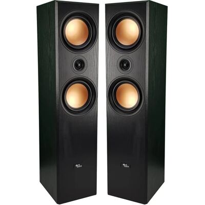 enceintes Evidence Acoustics EA-800-PG en Cuivre - Bass Reflex 3 Voies - 500W - Publicité enceintes Evidence Acoustics EA-800-PG en Cuivre - Bass Reflex 3 Voies - 500W - Publicité