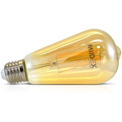 Miidex Lighting - Lampadina LED E27 Filamento - 8W, 1000lm, 2700K - Lampada Miidex Lighting - Lampadina LED E27 Filamento - 8W, 1000lm, 2700K - Lampada