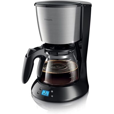 Philips Cafetière programmable 1,2L 1000W - Gris/Noir - Publicité Philips Cafetière programmable 1,2L 1000W - Gris/Noir - Publicité