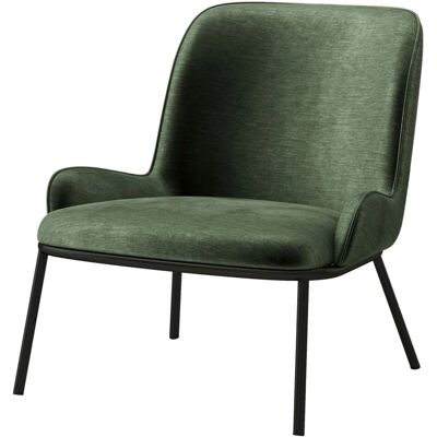 Fauteuil Moloo Alvin - Style Vintage, Tissu Vert, Pieds Noirs Mat - Fauteuil - Publicité Fauteuil Moloo Alvin - Style Vintage, Tissu Vert, Pieds Noirs Mat - Fauteuil - Publicité