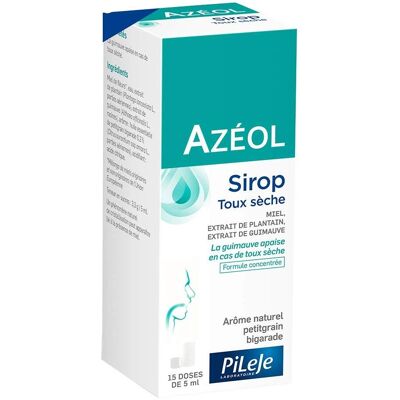 PiLeJe Azéol Sirop Toux Sèche - Complément Alimentaire à la Miel, Plantain & Guimauve - Publicité PiLeJe Azéol Sirop Toux Sèche - Complément Alimentaire à la Miel, Plantain & Guimauve - Publicité