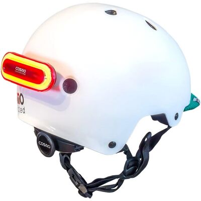 Cosmo Connected Cosmo Urban Blanc S/M - Casque avec éclairage arrière connecté - Publicité Cosmo Connected Cosmo Urban Blanc S/M - Casque avec éclairage arrière connecté - Publicité