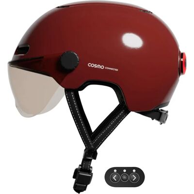 Casque Vélo Cosmo Connected Fusion - Visier UV, LEDs Brillants, Partage en Temps Réel - Publicité Casque Vélo Cosmo Connected Fusion - Visier UV, LEDs Brillants, Partage en Temps Réel - Publicité