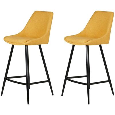 Zago Jaune Moutarde Tissu Tabouret de Bar - Tabouret de Bar - Publicité Zago Jaune Moutarde Tissu Tabouret de Bar - Tabouret de Bar - Publicité
