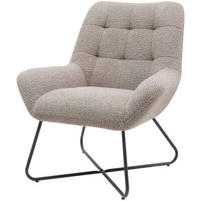 ZAGO Kami Fauteuil Tissu - Effet Bouclé - Gris Foncé - Publicité ZAGO Kami Fauteuil Tissu - Effet Bouclé - Gris Foncé - Publicité