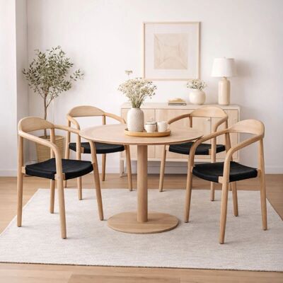 Zago - ANAM - Eucalyptus - Cordage tressé - Chaise repas - Publicité Zago - ANAM - Eucalyptus - Cordage tressé - Chaise repas - Publicité