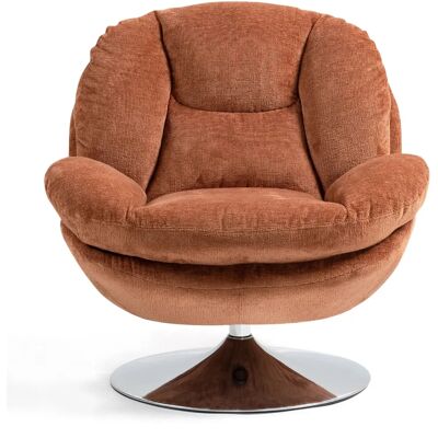 Fauteuil pivotant en velours ou tissu texturé - fauteuil - Publicité Fauteuil pivotant en velours ou tissu texturé - fauteuil - Publicité