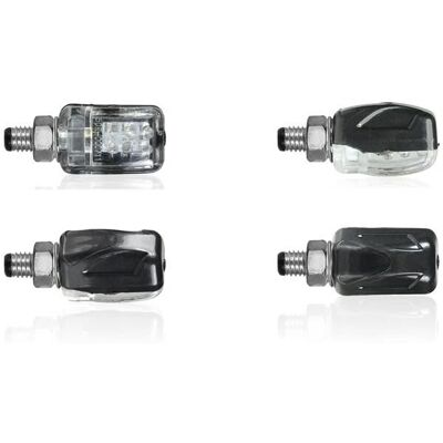 Indicatori Moto Chaft Smaller Led - Omologati CE, Nero, Coppia Indicatori Moto Chaft Smaller Led - Omologati CE, Nero, Coppia