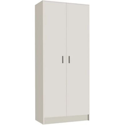 Pegane - Armoire 2 portes - blanc - mélamine - Storage cabinet - Publicité Pegane - Armoire 2 portes - blanc - mélamine - Storage cabinet - Publicité