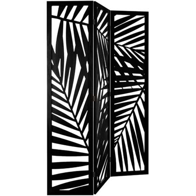 Pegane - Biombo Contemporáneo de madera color Negro - Room divider - Publicité Pegane - Biombo Contemporáneo de madera color Negro - Room divider - Publicité