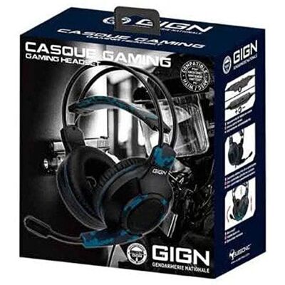 Subsonic GIGN Gaming-Headset - Schwarz-Blau - Gaming Headset Subsonic GIGN Gaming-Headset - Schwarz-Blau - Gaming Headset