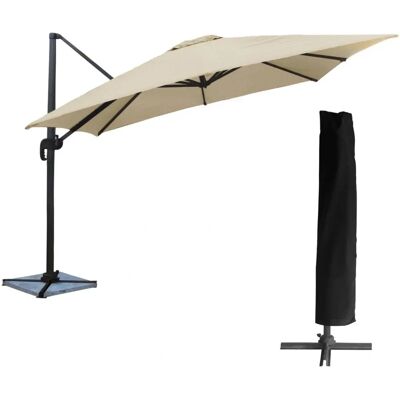 Happy Garden PAR554C-C parasol de patio - Beige carré - Parasol de patio - Publicité Happy Garden PAR554C-C parasol de patio - Beige carré - Parasol de patio - Publicité
