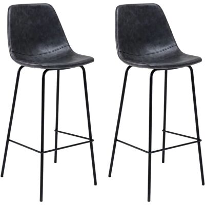 Happy Garden Modèle TAB21GF Tabouret de Bar Vintage - Gris Foncé - Publicité Happy Garden Modèle TAB21GF Tabouret de Bar Vintage - Gris Foncé - Publicité