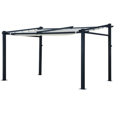 Happy Garden GAZ12C pergola da giardino - Beige - Alluminio - 3x4m Happy Garden GAZ12C pergola da giardino - Beige - Alluminio - 3x4m