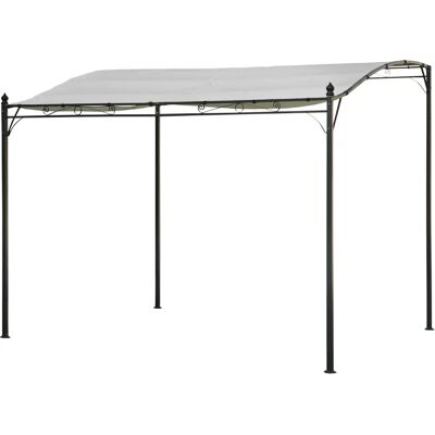 Happy Garden GAZ13C pergola a parete in acciaio - Ombra moderna beige per giardino Happy Garden GAZ13C pergola a parete in acciaio - Ombra moderna beige per giardino