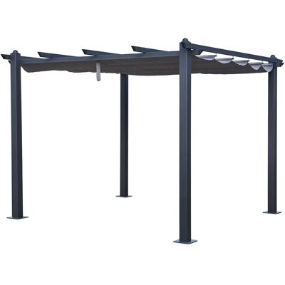 Happy Garden GAZ14G Pergola in alluminio - Grigio - 3x3m - Arco da giardino Happy Garden GAZ14G Pergola in alluminio - Grigio - 3x3m - Arco da giardino