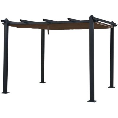 Happy Garden GAZ14T pergola jardin en aluminium, tortora, 3x3m - Publicité Happy Garden GAZ14T pergola jardin en aluminium, tortora, 3x3m - Publicité