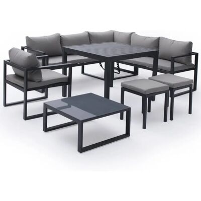 Set di mobili da esterno Happy Garden 1272GA - Modulare, Grigio, 7 posti Set di mobili da esterno Happy Garden 1272GA - Modulare, Grigio, 7 posti