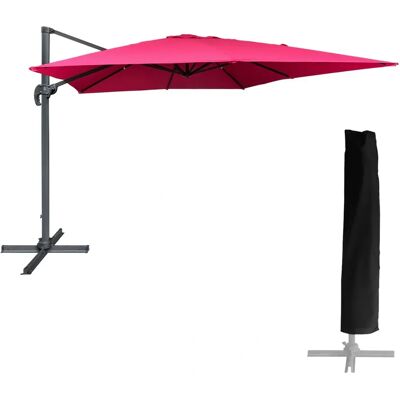 HAPPY GARDEN Ombrello offset Molokai quadrato 3x3m Fucsia - Tenda da giardino HAPPY GARDEN Ombrello offset Molokai quadrato 3x3m Fucsia - Tenda da giardino