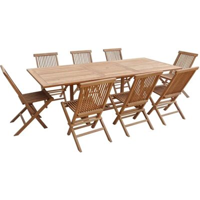 Set Mobili da Giardino Teak - 8 Posti Set Mobili da Giardino Teak - 8 Posti