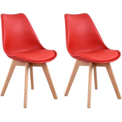 Sedia da Esterno Happy Garden - Rosso - Set di 2 - Stile Vintage Sedia da Esterno Happy Garden - Rosso - Set di 2 - Stile Vintage