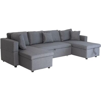 Divano Happy Garden CONV05CG - Convertibile 4 posti reversibile - Grigio chiné Divano Happy Garden CONV05CG - Convertibile 4 posti reversibile - Grigio chiné