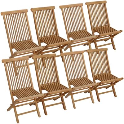 Happy Garden TEC01-8 Set di sedie in teak da esterno Happy Garden TEC01-8 Set di sedie in teak da esterno