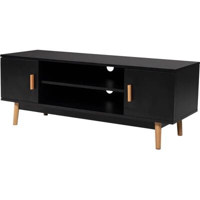 Mobile TV HAPPY GARDEN Joey Nero - Stile Scandinavo, 120x40x45cm Mobile TV HAPPY GARDEN Joey Nero - Stile Scandinavo, 120x40x45cm