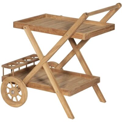Happy Garden Carrello da giardino in teak - 84x83x55cm Happy Garden Carrello da giardino in teak - 84x83x55cm