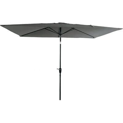 Happy Garden PAR558G Ombrello Rettangolare Grigio - Ombrello da Giardino Happy Garden PAR558G Ombrello Rettangolare Grigio - Ombrello da Giardino