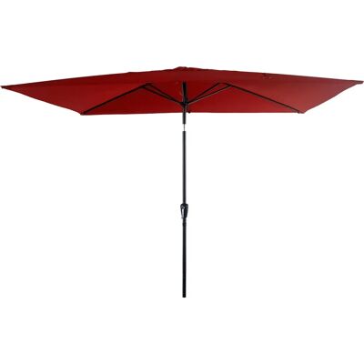 Ombrello da patio rettangolare rosso Happy Garden PAR558R Ombrello da patio rettangolare rosso Happy Garden PAR558R