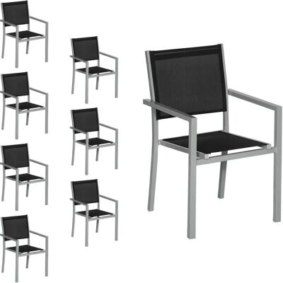 Happy Garden 1250NG-8 Sedia da Esterno - Impilabile, Resistente, Set di 8 Happy Garden 1250NG-8 Sedia da Esterno - Impilabile, Resistente, Set di 8