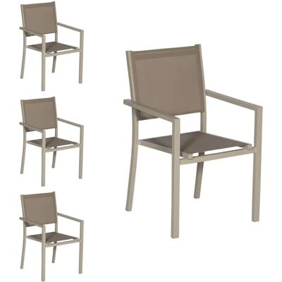 Silla de exterior Happy Garden - Juego de 4, Resistente a la intemperie Silla de exterior Happy Garden - Juego de 4, Resistente a la intemperie