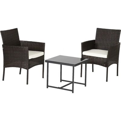 Happy Garden RES04MC Conjunto de Muebles de Jardín - Castaño Happy Garden RES04MC Conjunto de Muebles de Jardín - Castaño