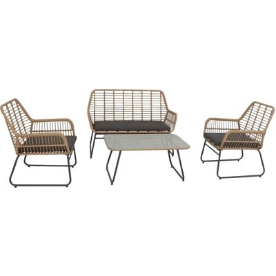 Happy Garden RES21ZG Juego de Muebles de Exterior - Negro Happy Garden RES21ZG Juego de Muebles de Exterior - Negro
