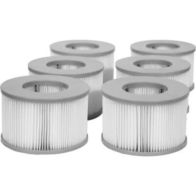 MSPA Spa Filterkartusche - 6er Set - Kompatibel mit aufblasbaren Spas MSPA Spa Filterkartusche - 6er Set - Kompatibel mit aufblasbaren Spas