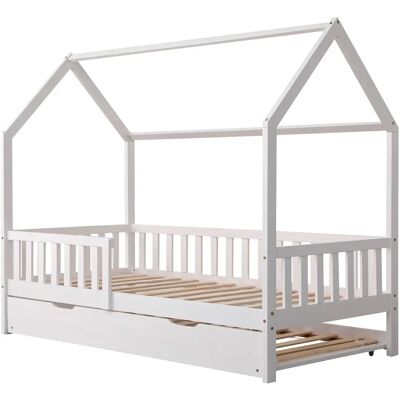 Happy Garden LIT03-SUPPW lit - Style cabane, Convertible, 190x90cm - Publicité Happy Garden LIT03-SUPPW lit - Style cabane, Convertible, 190x90cm - Publicité