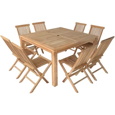 Happy Garden Settec16-01 Outdoor-Stuhl - Wetterfestes Teak - Für 8 Personen - Klappbar Happy Garden Settec16-01 Outdoor-Stuhl - Wetterfestes Teak - Für 8 Personen - Klappbar