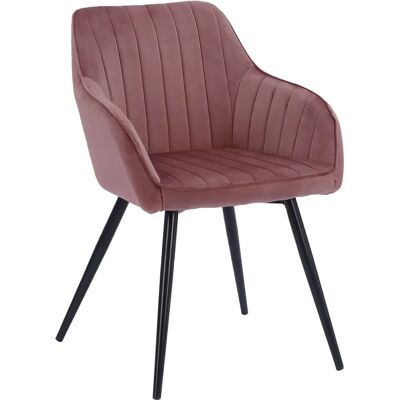 Silla de terciopelo rosa Bertille de Happy Garden - Silla Silla de terciopelo rosa Bertille de Happy Garden - Silla